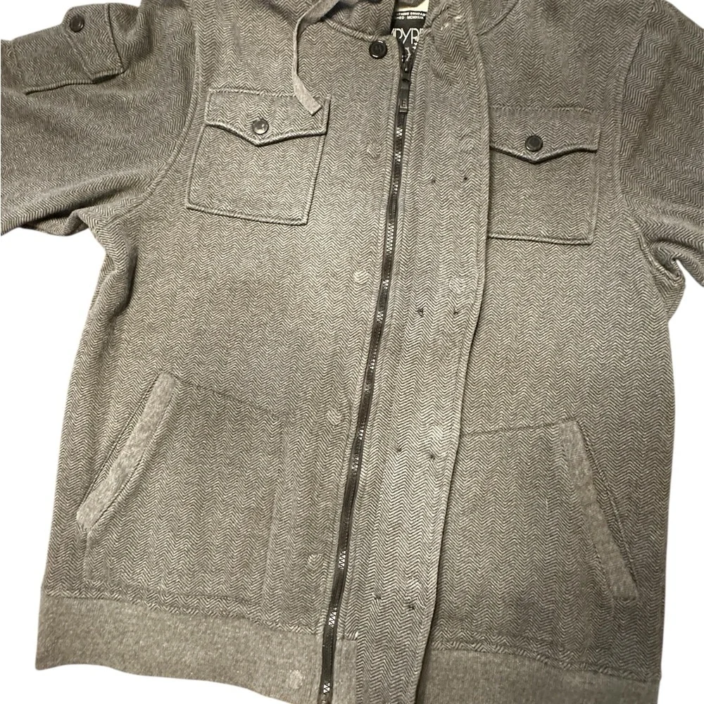 Empyre Gray Hooded Shirt Jacket - Picture 3 of 9